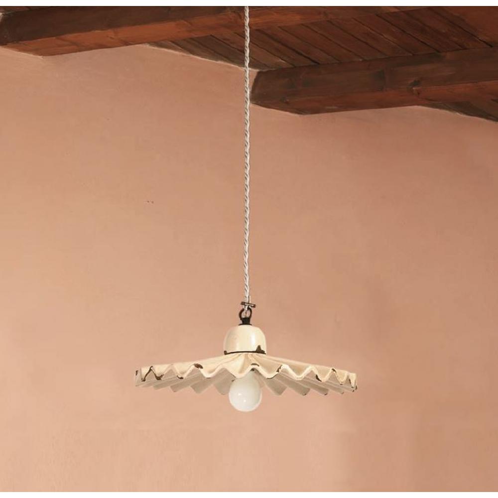 rusztikus feher mediterran fuggesztek keramia lampa patinazott vintage 00253 imas olasz toszkan fodros tanyer paraszthaz lameridiana lakberendezes vilagos egyedi.jpg